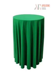 그린(녹색) 바테이블보 스탠딩 테이블 커버 렌탈 다용도 행사용 테이블보 대여 임대